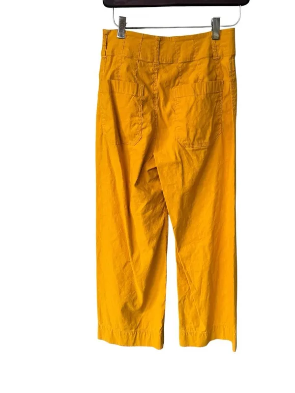 Anthropologie Maeve The Colette Linen Blend Crop Wide-Leg Pants size 25 - Image 3