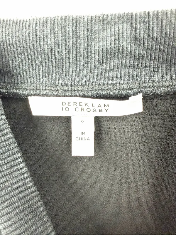 Derek Lam 10 Crosby Black Classic Crew Pullover Long Sleeve Sweatshirt - Image 4
