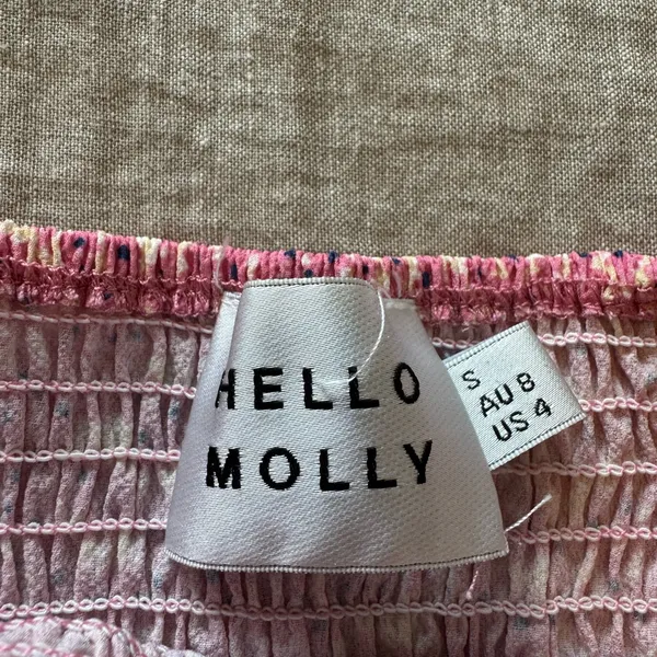 Hello Molly Smocked Pink Floral Top - Image 6