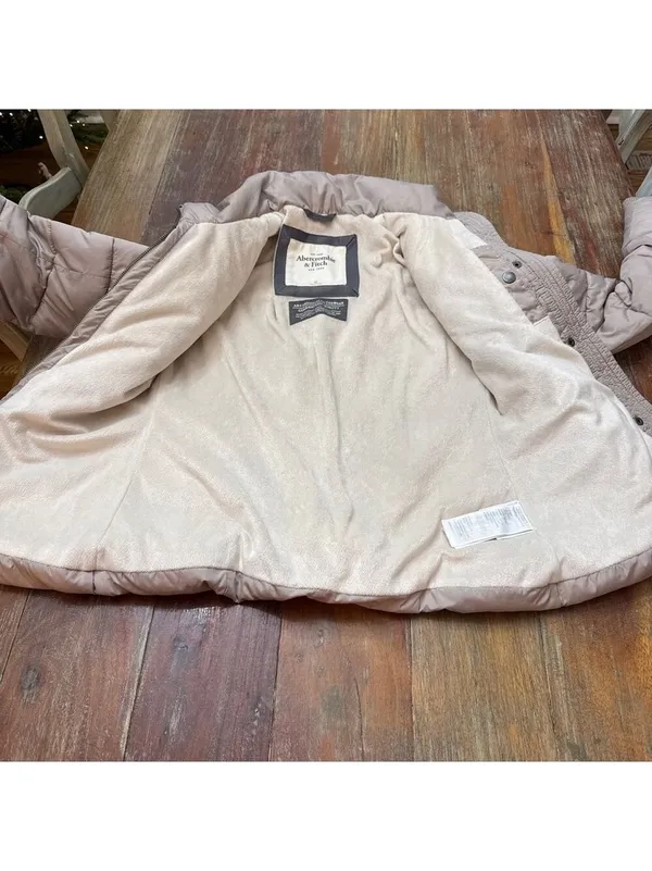 Abercrombie & Fitch Beige Puffer Jacket Womens XS - Image 11