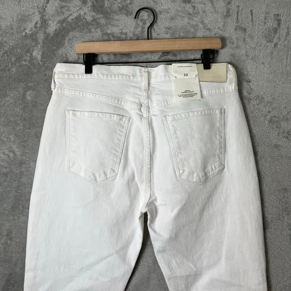 Citizens‎ of Humanity Isola Cropped Boot Jeans Size 32 White Organic Cotton New - Image 5