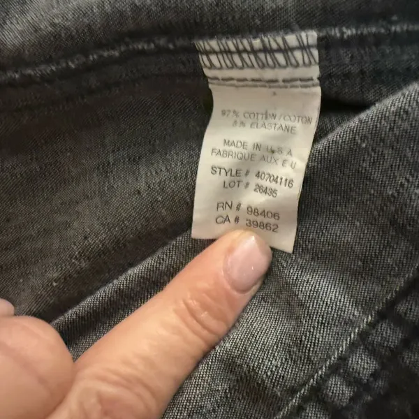 Theory Black Washed Denim Jean Jacket - Classic Button-Front - Image 2