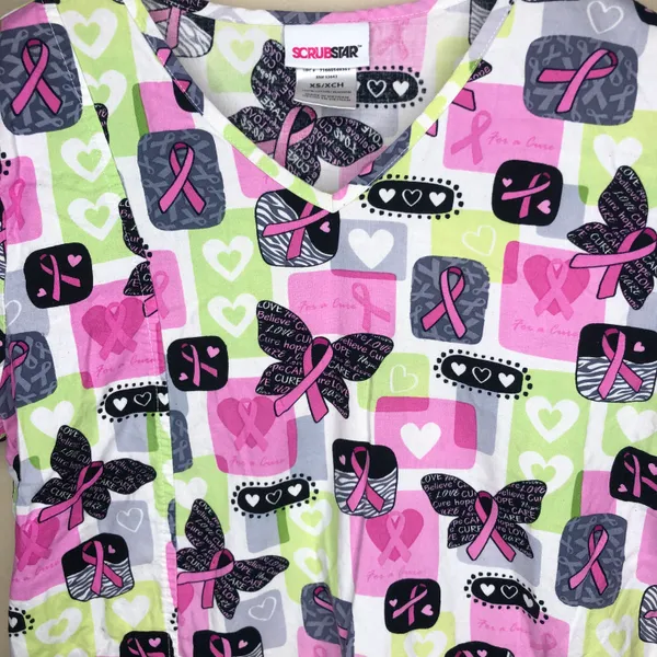 Scrubstar Breast Cancer Awareness Scrubs Top - Image 3