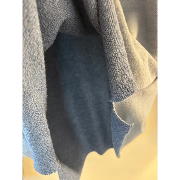 Aerie Lace Up V-Neck Sweatshirt Blue Raw Hem XXS Y2K - Image 7
