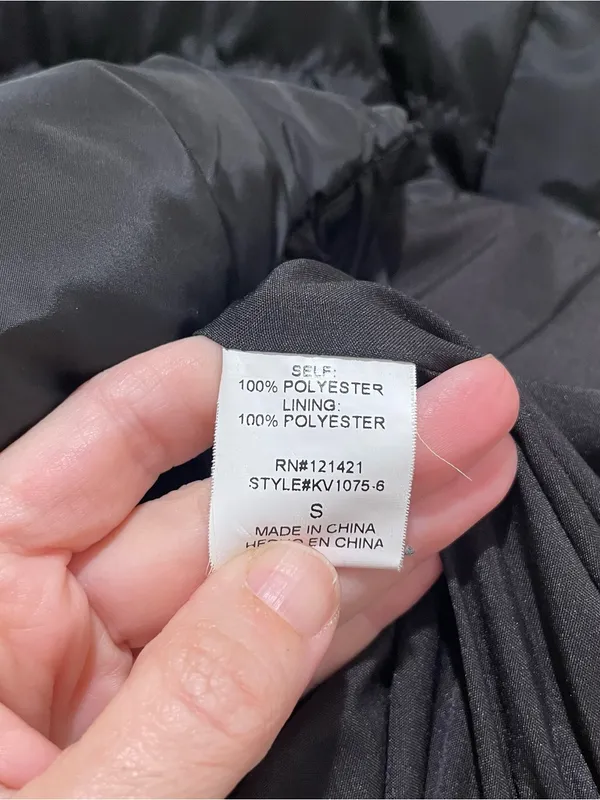 Ellison Black Puffer Vest Oversized Quilted Short Sleeve Zip Up Women Size Small - Image 8