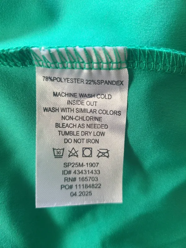NWT Green Strappy Sports Bra Crop Top Size XL - Image 8