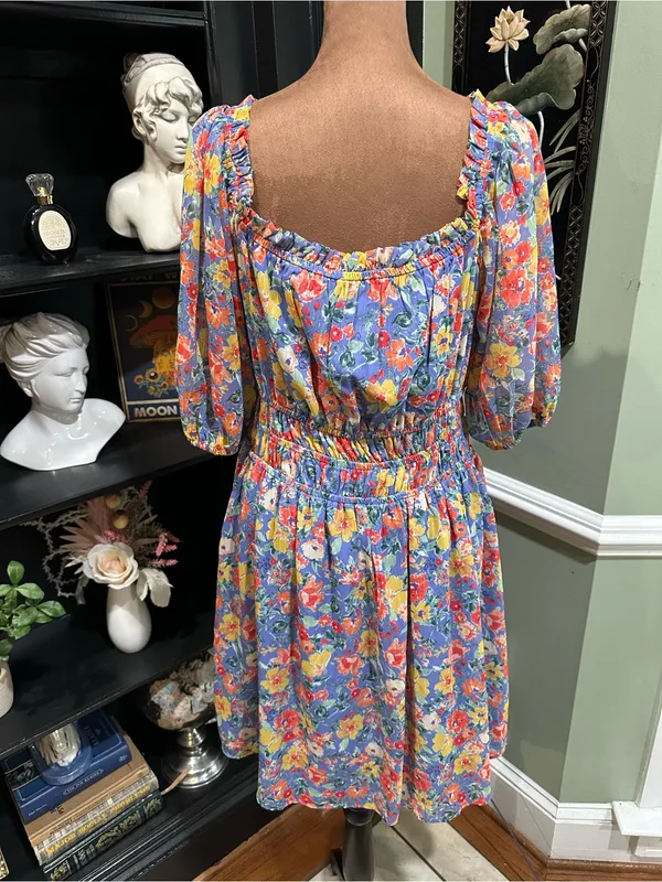 Vince Camuto Floral Puff Sleeve Mini Dress – Size 10 - Image 8