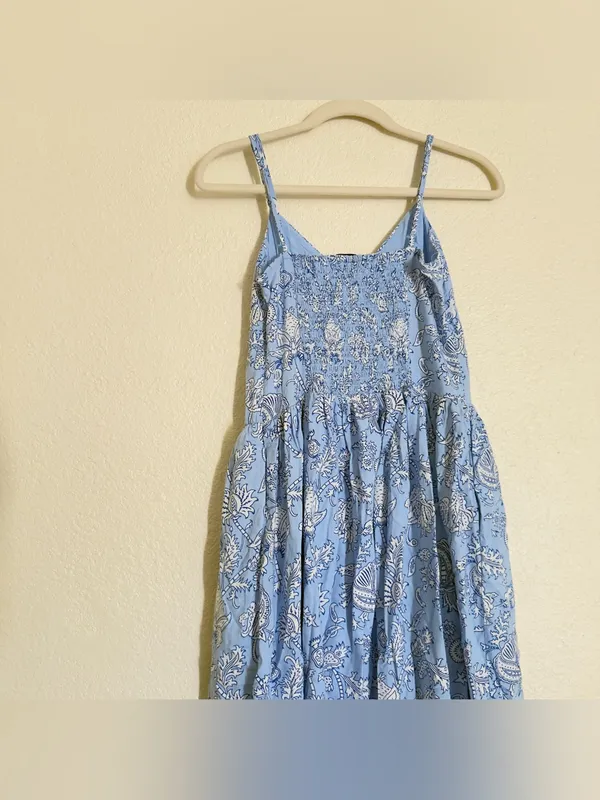 Roller rabbit Women Floral Vines Drop Waist Midi A-Line Dress Blue - Image 11