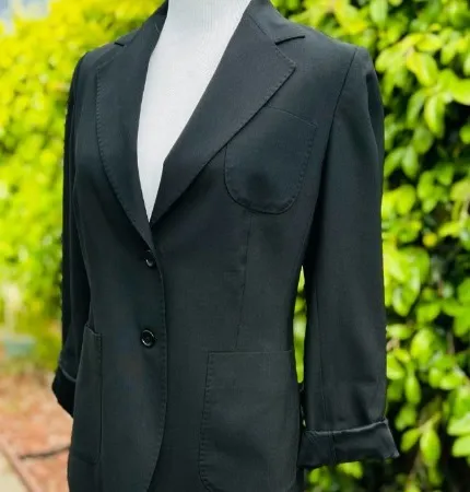 Banana Republic 8 stretch black wool lined Womens blazer - Image 3