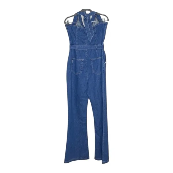 Paige Vivianna‎ Halter Jumpsuit Jean in Dreamy NWT Size 23 NWT - Image 3