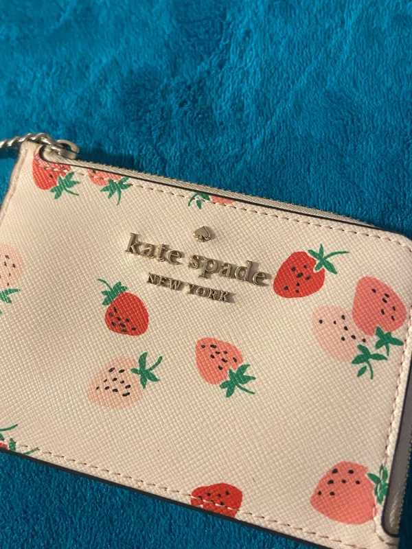 Kate Spade Staci Wild Strawberries Medium L-Zip Card Holder - Image 2