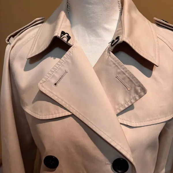 Coach F80650 Trench Coat Double Breasted Beige Jacket Belt‎ Missing Size Small - Image 3