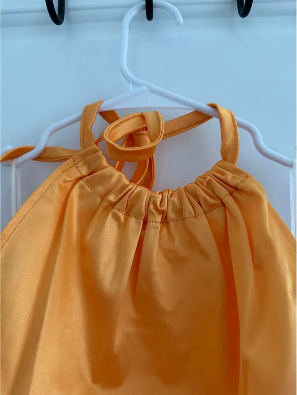 Noisy May Christina Satin Halter Top XS Radiant Yellow - Image 3
