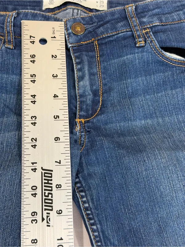 Abercrombie & Fitch Skinny Denim Jeans Women's Size 8R W29 L29 Dark Wash - Image 3