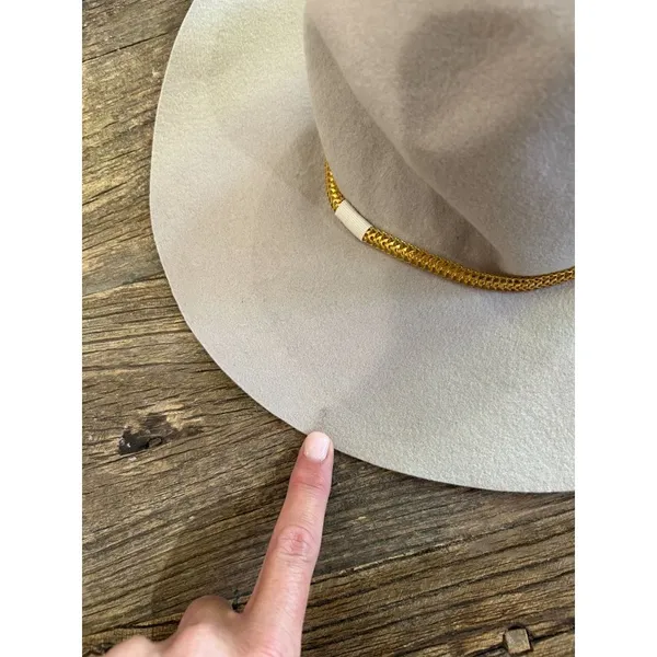 Hat Attack Glam Hat Beige & Chain Womens Size OS - Image 10