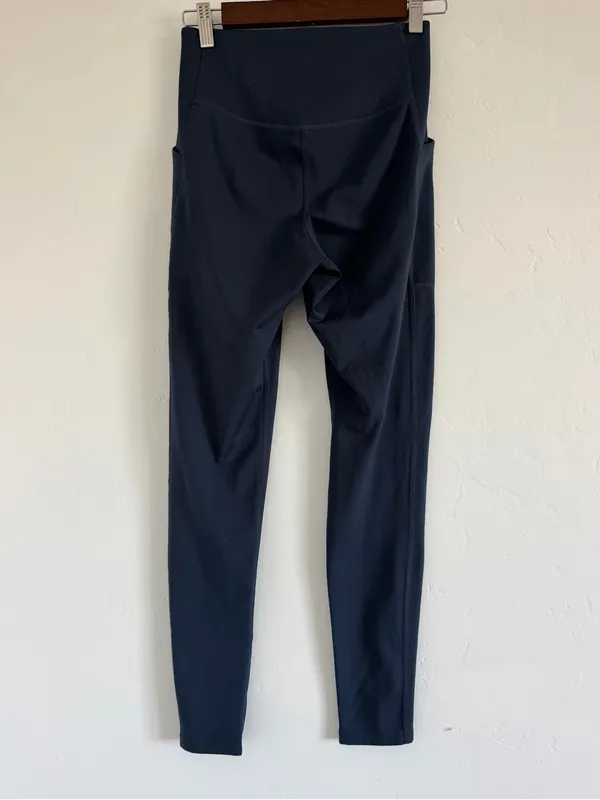 Girlfriend Collective Compressive High Rise Leggings Size S Navy Blue 7/8 - Image 2