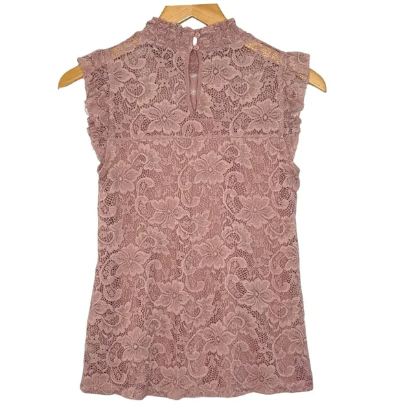 Cable & Gauge Lace Top Sz S Sleeveless‎ Fairy Ballet Core Feminine Y2K Coquette - Image 2