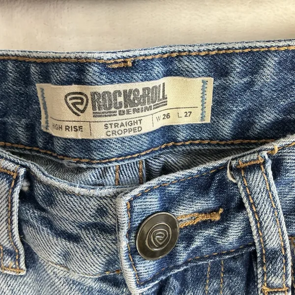 Rock & Roll Cowgirl Light Blue Straight Leg Jeans - Image 3