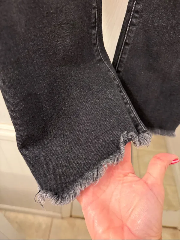 Abercrombie & Fitch Black High-Rise Flare Jeans - Image 3
