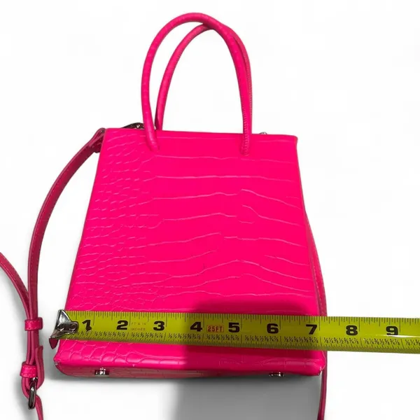 Source Unknown Hot Pink Croc Embossed Mini Tote Bag - Image 3