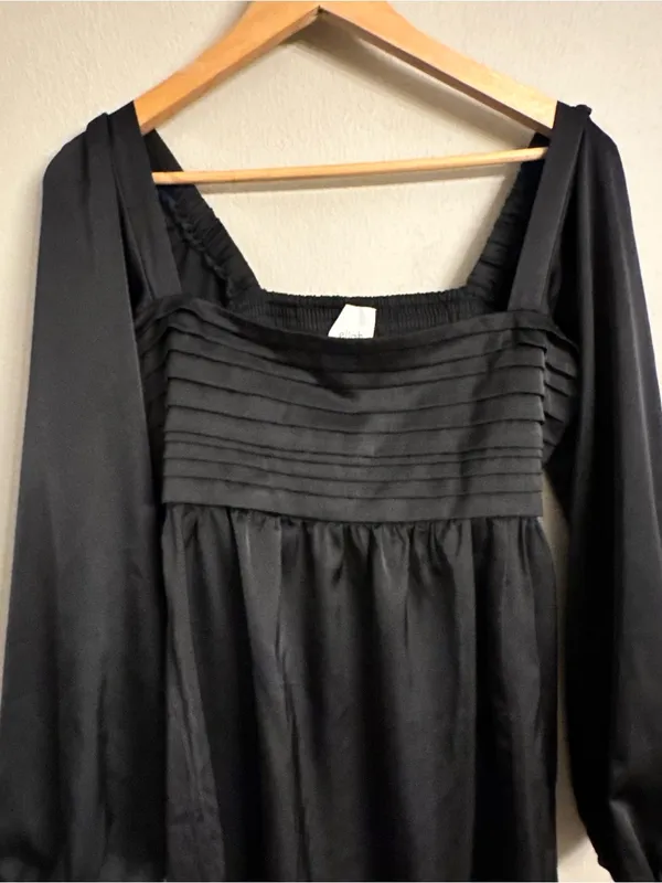 ELLOH Ruffle‎ Puff Dress Black Size L - Image 4