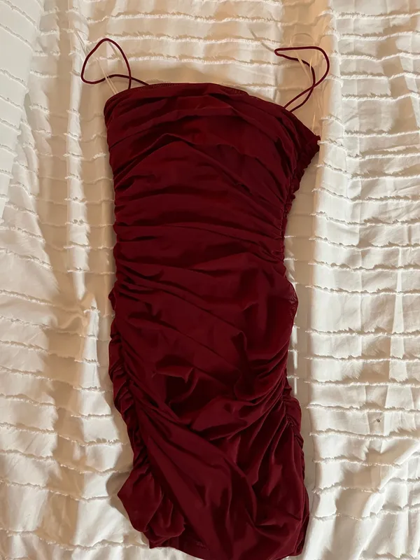 Princess Polly Burgundy Mini Dress - Image 2