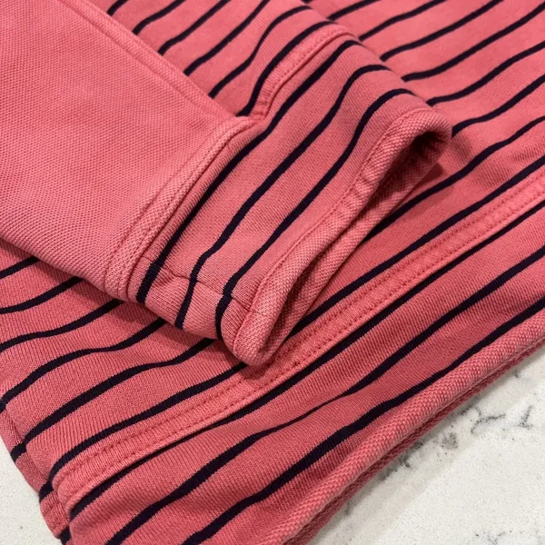 Vineyard Vines Jacket Womens Large Pink Striped 1/2 Zip Cotton Long Sleeve Knit - Image 5