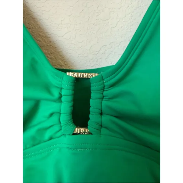 Lauren Ralph Lauren Ring Underwire One-Piece Swimsuit Green Size M - Image 2