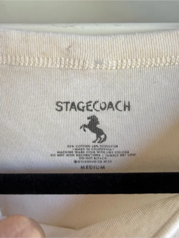 StageCoach 2025 White Tank Top Size M - Image 2