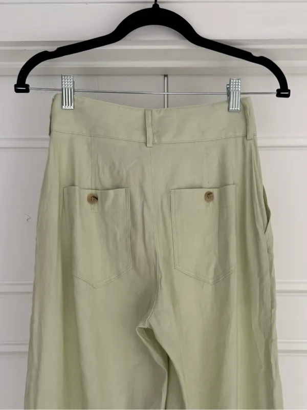 Antonio Melani High Rise Wide Leg Linen Blend Trousers NWT - size 0 - Image 4