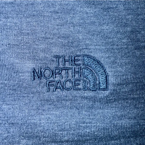 The North Face Women's Heathered Blue Hooded Long Sleeve T-shirt - Image 4