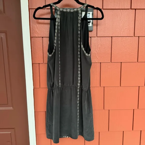 Joie NWT ODANDA Silk Trompe L’oeil Embroidered Boho Sleeveless Mini Dress S - Image 5