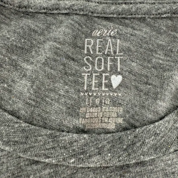 Aerie Gray Long Sleeve Shirt with “Snowed In (Together)” Print - Image 3
