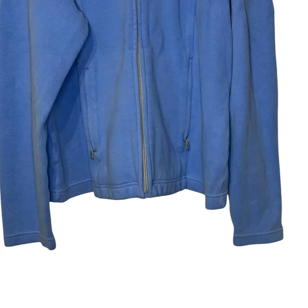 Tommy Bahama Womens Blue Full Zip Mockneck Fleece Jacket Stretch XL TW5192 - Image 3