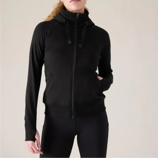 Athleta‎ Triumph full zip Hoodie Small Black - Image 4