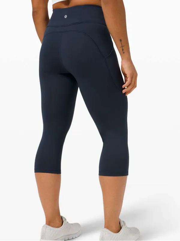 Lululemon Invigorate high rise crop leggings navy 17” - Image 2