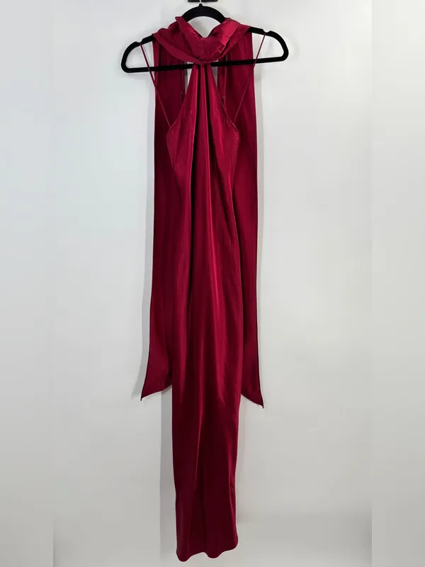 Amanda Uprichard Ashton Maxi Dress in Wine - Image 6