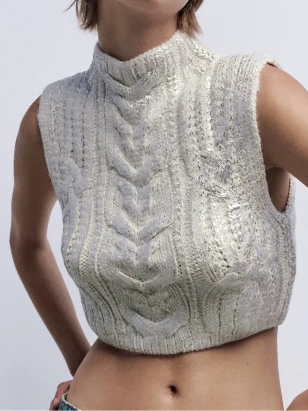 Zara Cable Knit Sweater Size Medium - Image 2