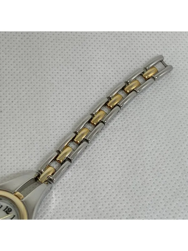 Women’s silver gold tone watch quartz 22mm mop dial links bracelet 6.5” running - Image 4