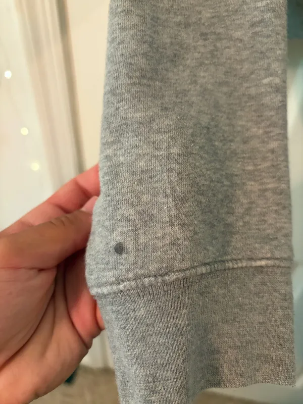 Grey Nike Oversized Cropped Crewneck - Image 4