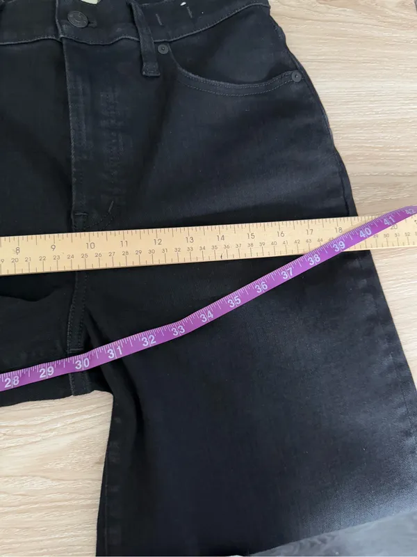 Madewell 28” Perfect Vintage Wide Leg Black Relaxed Office Work - Image 7