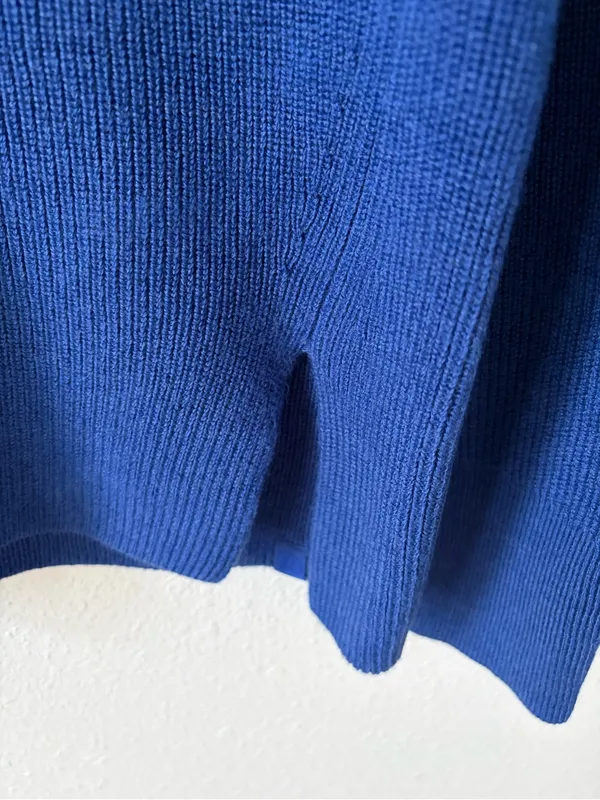 Lululemon Merino Wool Blend Ribbed Crewneck Sweater Heathered Psychic Size 6 - Image 3