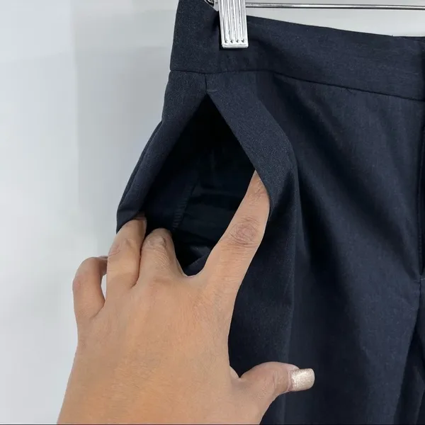 Zara Basic Women's Size 6 Career Office Navy Trouser Pants Polyester‎ Blend - Image 5