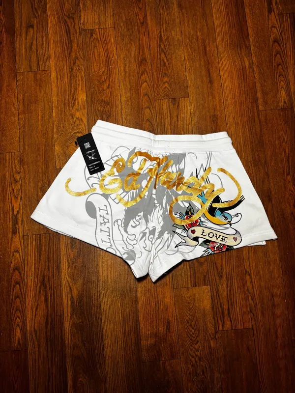 White Ed Hardy Shorts - Image 2