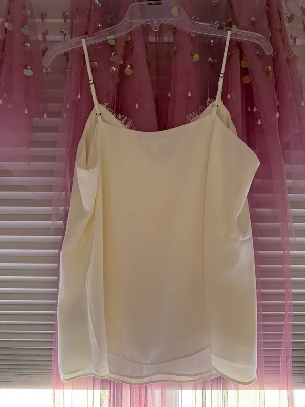 Abound Cream Lace Flowy Tank Top - Image 2