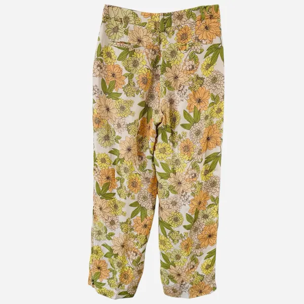 J Crew Drapey Cup to‎ Blend Trouser Pants Womens 2 Zinnia Floral Lined - Image 3
