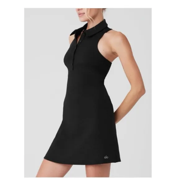 Alo Charmed Tennis Dress Black Size Medium - Image 3
