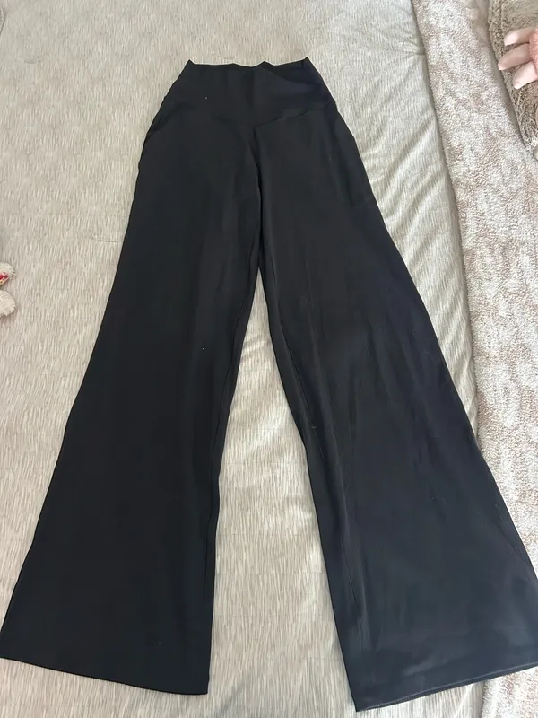 Aerie Real Me Xtra Ribbed High Waisted Trousers - Image 2