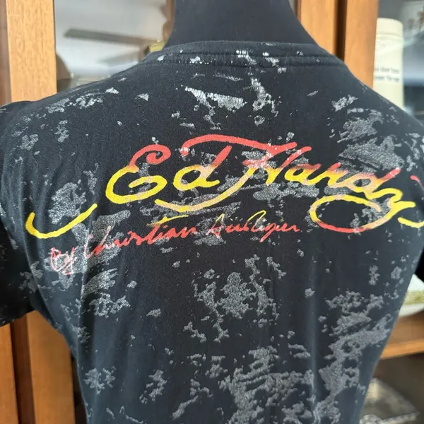 Vintage Y2K Ed Hardy Butterfly & Skull Graphic Tee - Image 5