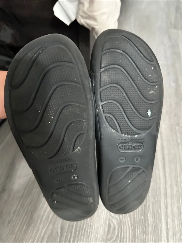 CROCS women Black Slide Sandals - Classic Single-Band Slides - Image 3